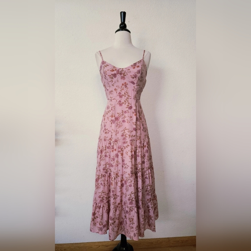 Floral Pink Maxi Dress